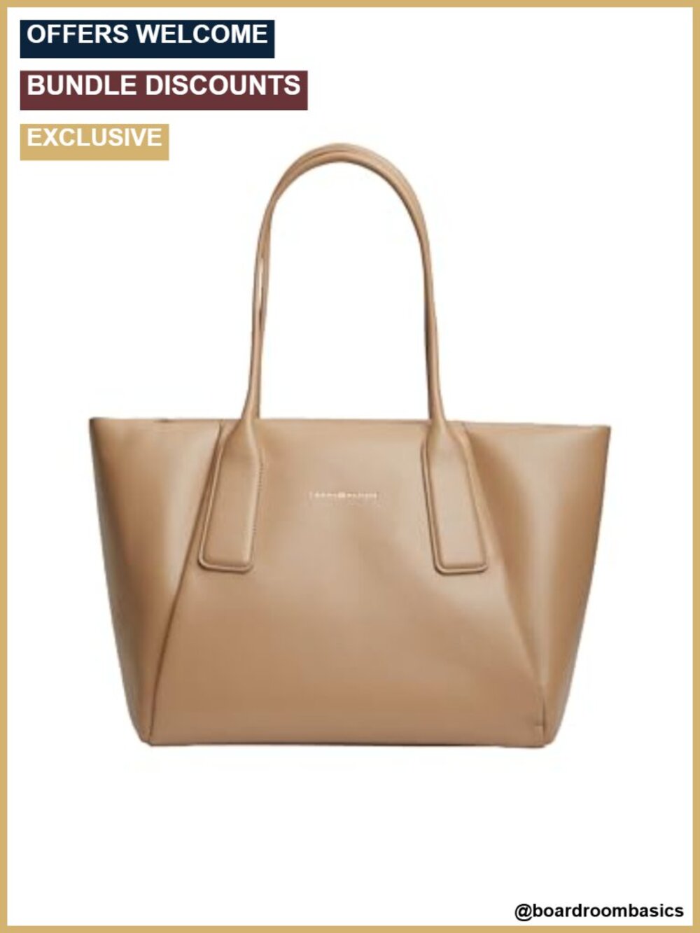 Essential Tote Bag with Laptop Compartment, Zip Closure, Premium Work Bag